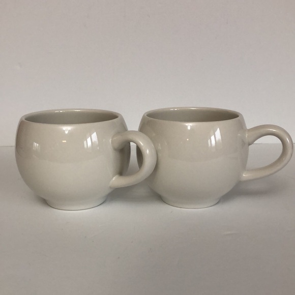 Starbucks Set Of Two White Round Barrel Silver Lettering 14oz. 2014 Coffee Mugs - Picture 5 of 13